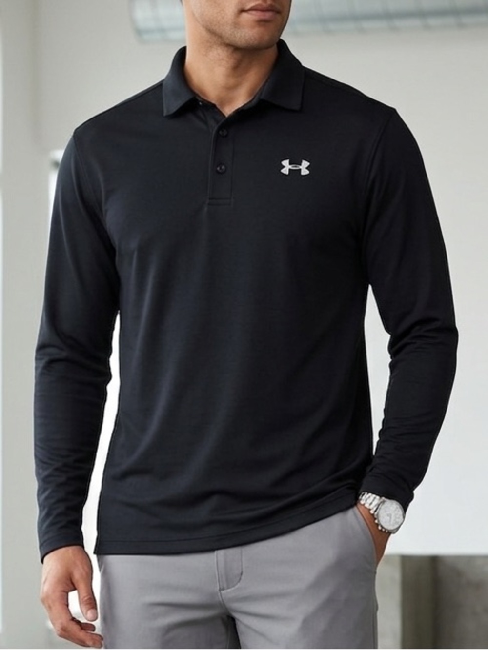 Under Armour Men’s Black Polo Top